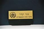 תג מנהל (מכופף ללא סיכה או תפסן) כולל חריטת לוגו שם ותואר 