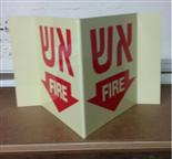 שלט פולט אור פנורמי 2 גדלים תקן כיבוי אש